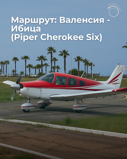 Маршрут Валенсия — Ибица (Piper Cherokee Six)