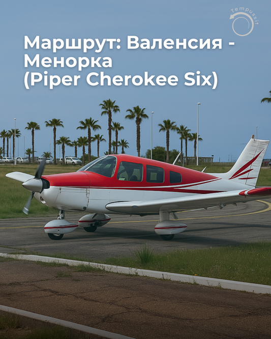 Маршрут Валенсия – Менорка (Piper Cherokee Six)