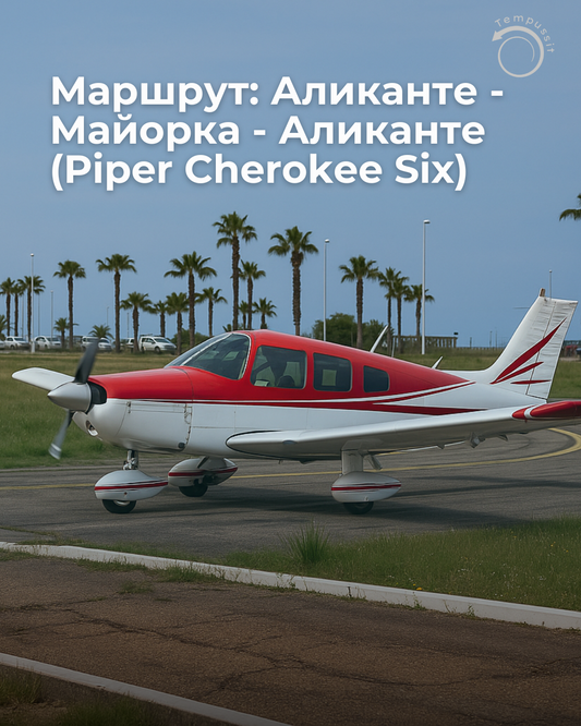 Маршрут Аликанте — Майорка — Аликанте (Piper Cherokee Six)
