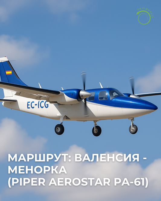 Маршрут Валенсия - Менорка (Piper Aerostar PA-61)